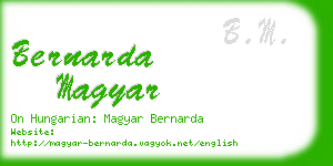 bernarda magyar business card